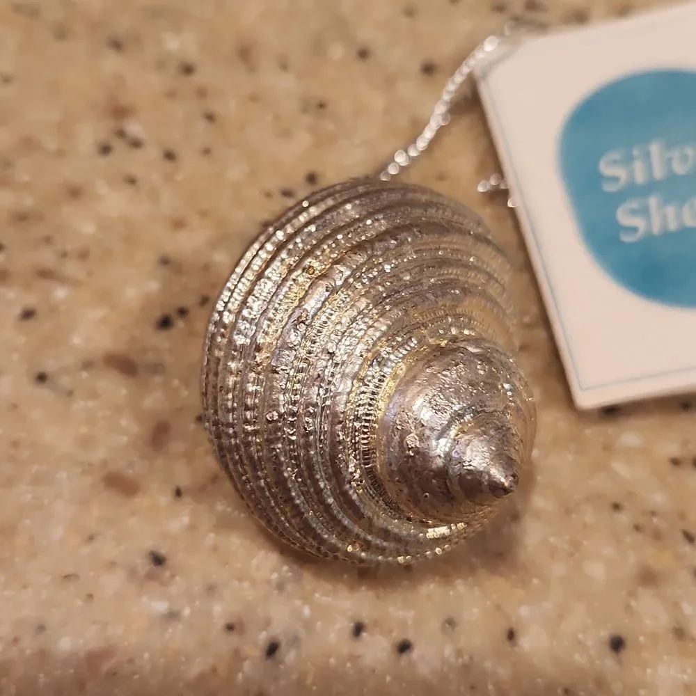Silver Shell Christmas Ornament Prosperity Tree Farms New